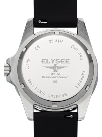 Elysee Taucheruhr GMT Pro Silikon Schwarz GR5 in schwarz