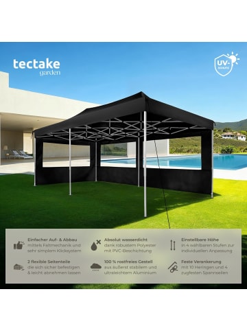 tectake Gartenzelt 6 x 3 m, inklusive Spannseile, Heringe und Tragetasche