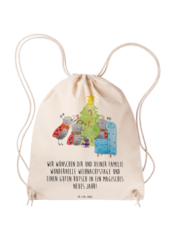 Mr. & Mrs. Panda zugbeutel Weihnachten Smörle mit Spruch in Creme