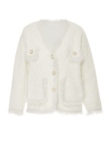 faina Cardigan in Wollweiss