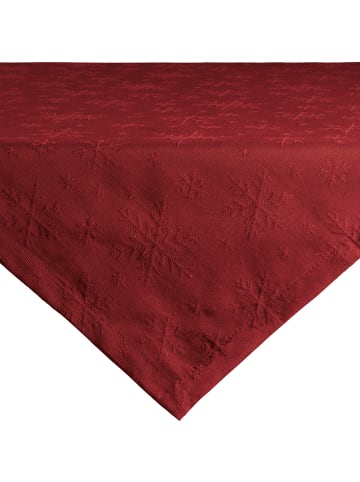 REDBEST Jacquard Mitteldecke Snowflake in rot