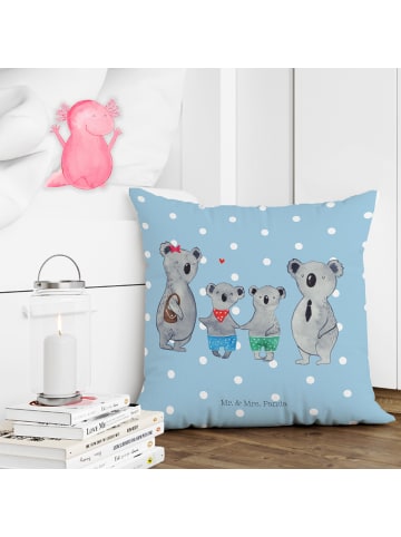 Mr. & Mrs. Panda Kopfkissen Koala Familie zwei ohne Spruch in Blau Pastell