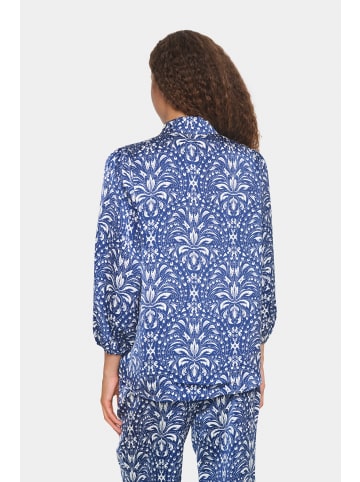 SAINT TROPEZ Langarm - Hemd ImenaSZ Lockere Passform in Midnight Sail Paisley