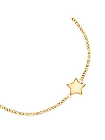 Glanzstücke München Armband Stern aus Edelstahl in gelbgold