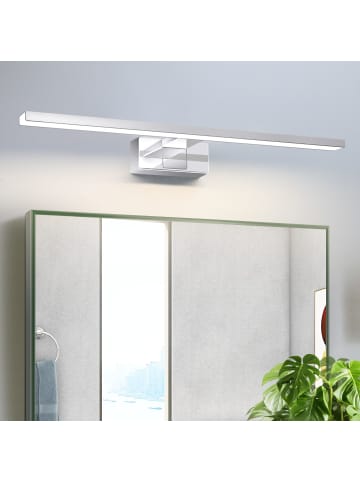 ZMH Spiegelleuchte in Chrom 12W 4000K neutralweiß IP44 Badezimmerlampe L 60CM