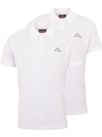 Kappa Polo "Poloshirt, 2er-Pack" in Weiß