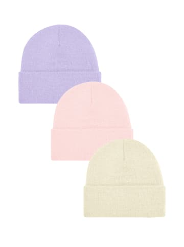 Yuhu Damen Strickmütze 3er Pack, weich und warm, Einheitsgröße in Mehrfarbig