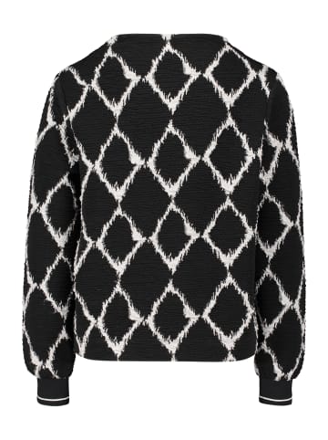 Betty Barclay Sweatshirt mit Rippbündchen in Schwarz/Beige