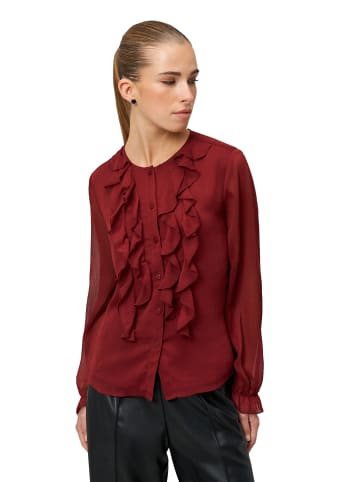 Zero  Chiffonbluse mit Volants in Cabernet