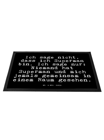 Mr. & Mrs. Panda Schmutzmatte Ich sage nicht, dass... mit Spruch in Schwarz