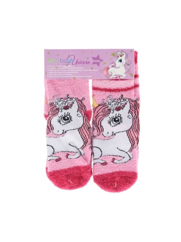 Unicorn Unicorn Socken 2er-Pack Flauschige Socken für kleine Einhorn-Fans in Rosa