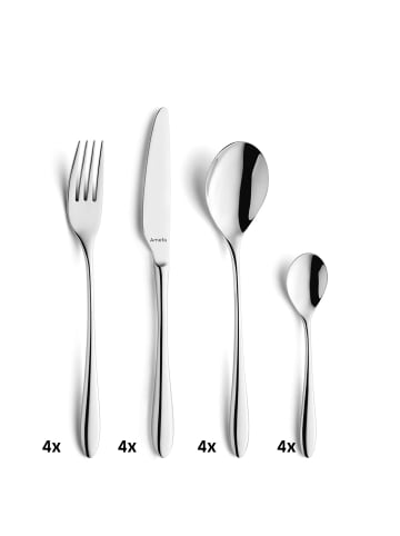 Amefa 16-tlg. Besteckset CUBA in edelstahl