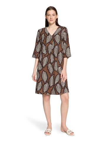 CARTOON Sommerkleid mit Muster in Weiß/Braun