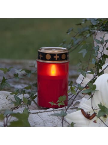 STAR Trading LED Grabkerze Serene in Rot