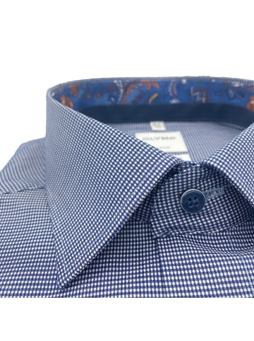 OLYMP Hemd Luxor Modern Fit in Blau gemustert