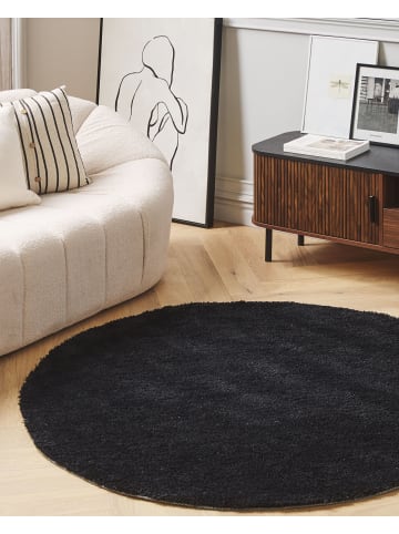 Beliani Shaggy DEMRE in Schwarz - (W) 140 x (H) 2 x (L) 140 cm