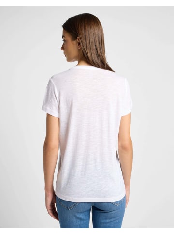 Lee T-shirt V Neck in Bright White
