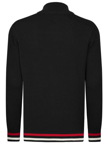 Felix Hardy Halber Reißverschluss Baumwollpullover in Schwarz