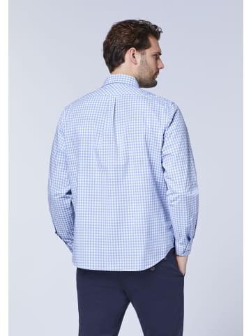 Polo Sylt Hemd mit minimalistischem Karomuster in Blau