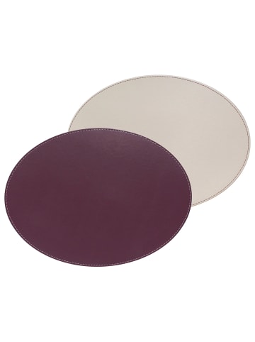 FREEFORM FREEFORM | Platzset, DUO, pflaume/elfenbein, oval
