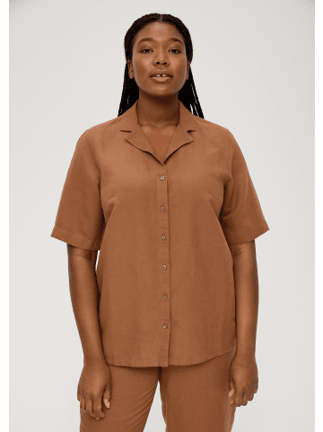 TRIANGLE Bluse kurzarm in Braun