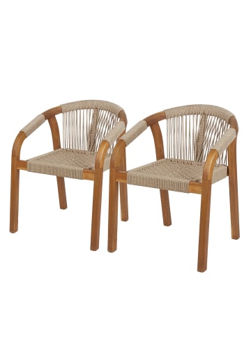 Butlers Gartenstuhl BAYONNE 2er-Set in Braun