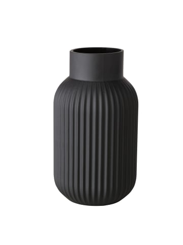 Boltze Vase NORDIKA, aus Glas in Schwarz, Ø 13 x (H) 22 cm
