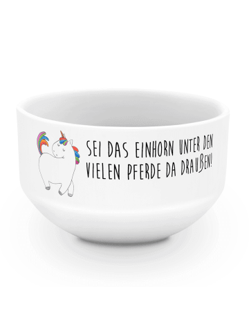 Mr. & Mrs. Panda schale Einhorn Stolzieren mit Spruch in Weiß