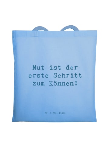 Mr. & Mrs. Panda Shopping Bag Spruch Sich in einer neuen Sportar... in Sky Blue
