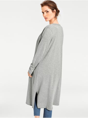 Heine Longstrickjacke in grau-melange