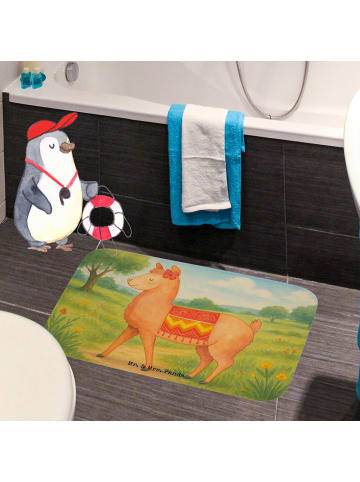 Mr. & Mrs. Panda badezimmermatten Alpaka Stolz Design ohne Spruch in Weiß