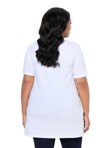 Ulla Popken Longshirt in schneeweiß