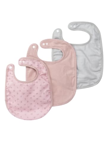 roba Organic 3er Lätzchenset 'Lil Planet' - Musselin - Bio-Baumwolle - Rosa / Mauve