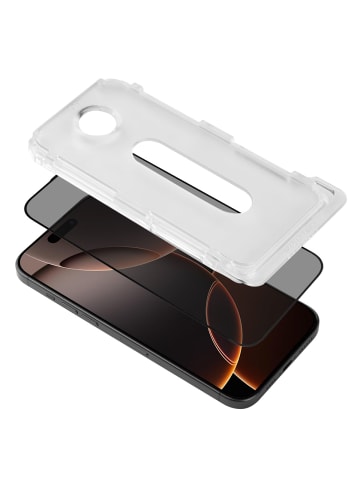 Platyne Panzerglas Platyne für iPhone 16 Pro Max – staubabweisend, blasenfrei in Schwarz