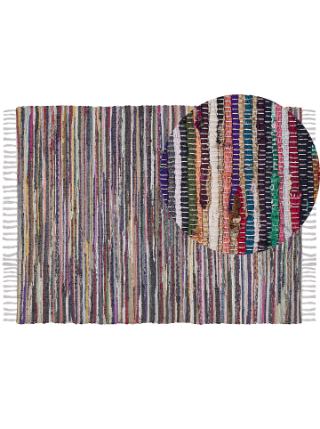 Beliani Kurzflor DANCA in Bunt/Lila/Beige - (W) 160 x (H) 1 x (L) 230 cm