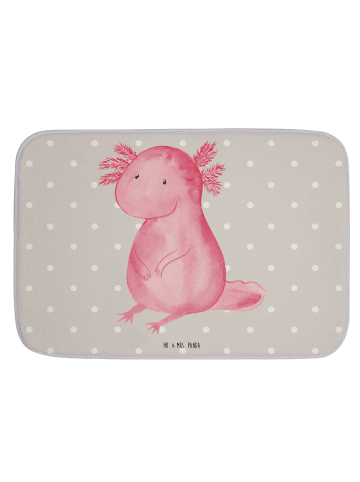 Mr. & Mrs. Panda Badvorleger Axolotl null ohne Spruch in Grau Pastell