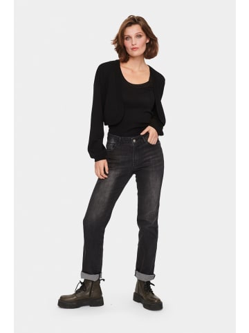 SAINT TROPEZ Strickjacke MilaSZ Gerade Passform in Black