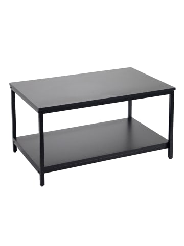relaxdays Couchtisch in Schwarz - (B)80 x (H)42 x (T)50 cm