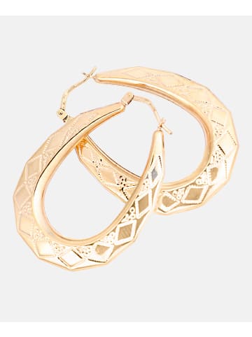 Diamant L'éternel Creolen aus 375 Gelbgold