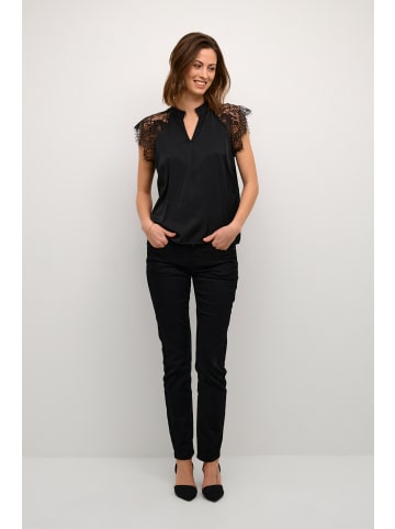 Cream Kurzarm-Bluse CRNola Straight fit in Pitch Black