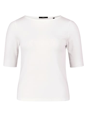Zero Basic Shirt mit U-Boot-Ausschnitt in Offwhite