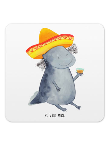 Mr. & Mrs. Panda Untersetzer Axolotl Tequila ohne Spruch in Weiß