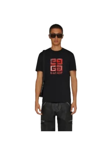 Givenchy Slim Fit T-Shirt Schwarz mit Print