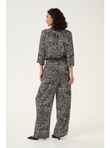 Kaffe Overall KApollie Regular fit in Black/Turtledove Graphic Dot