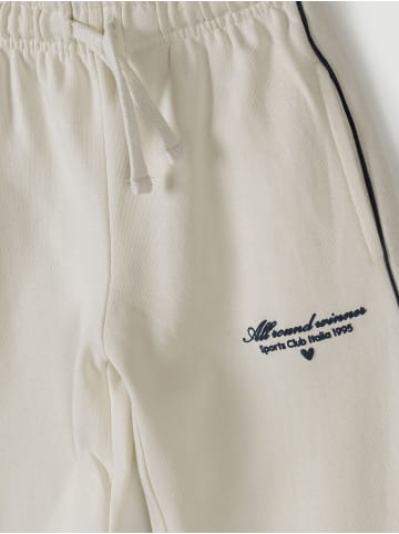 Minoti 2-tlg Langarmshirt & Hose 30FLEECE166 in weiß