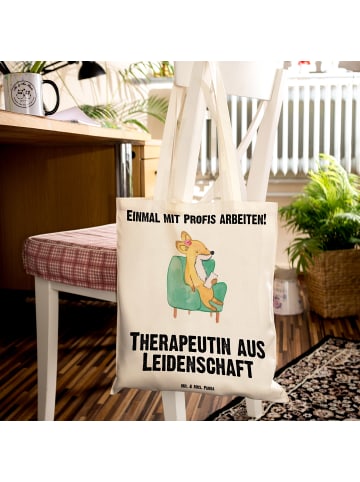 Mr. & Mrs. Panda Laptoptasche Therapeutin Leidenschaft mit Spruch in Creme