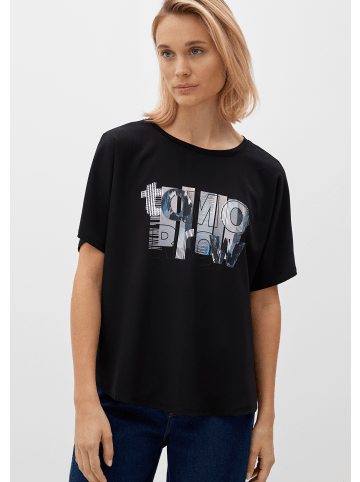 s.Oliver T-Shirt ärmellos in Schwarz-mehrfarbig