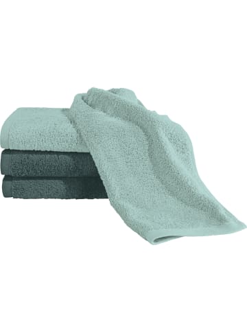 Erwin Müller Frottier Gästetuch 4er-Pack Bühl in jade/oliv