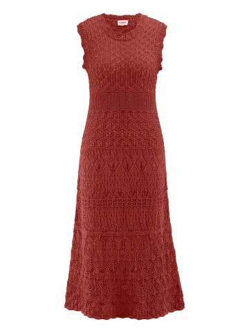 Hessnatur Strick Kleid in terrakotta