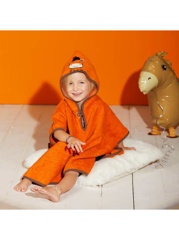 Erwin Müller Kinder-Poncho Pferd 3D in orange